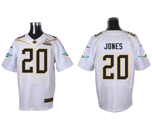 Nike Dolphins #20 Reshad Jones White 2016 Pro Bowl Men's Stitched NFL Elite Jersey